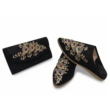 Babouche Aouina Noir | شربيل عوينة  أسود