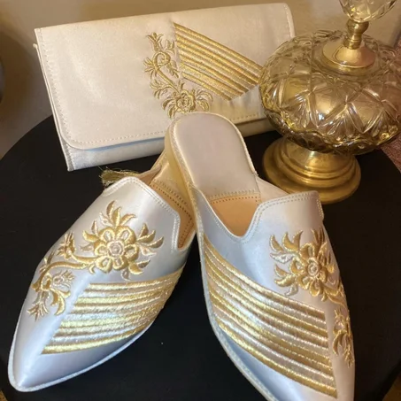 Babouche Zahra Bleu Pastel | شربيل زهرة باستيل سماوي