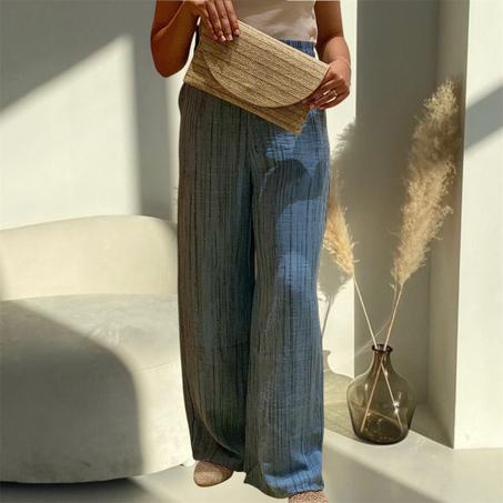 🤍 بنطلون واسع بلمسة طبيعية – %100 تركي