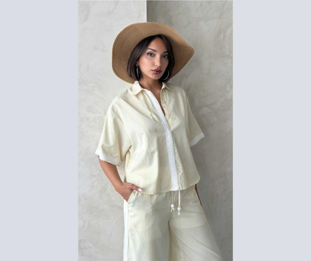 🤍 طقم صيفي ناعم – %100 تركي