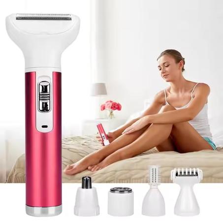 Rechargeable 5 in 1 Lady Razor Facial Nose Eyebrows Body Hair Trimmer Women's Hair Removal Cordless Electric Epilator