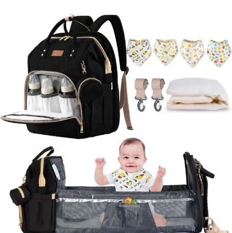 حقيبة متعددة الوظائف قابلة للطي للأم والطفل
