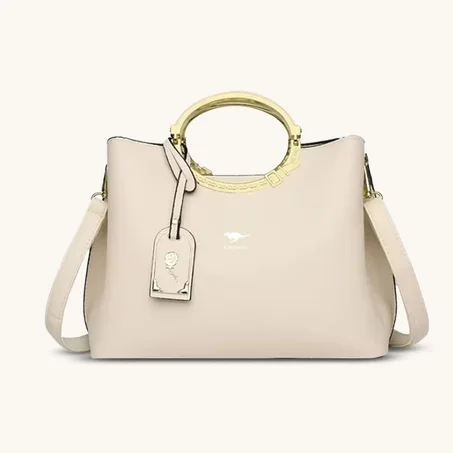 Kangaroo-30 حقيبة استرالية جلد طبيعي مع قطع ستانلس ستيل مضد للصدأ مع ميدالية البراند