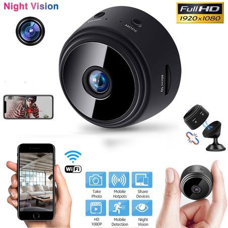 Mini Camera Surveillance WiFi Full HD 1080p Detection Mouvement Vision Nocturne