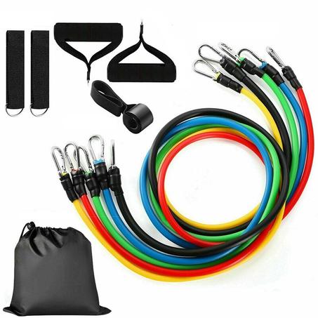 Bande de Resistance Elastique 11 Pieces avec Accessoires et Guide d´Entraînement