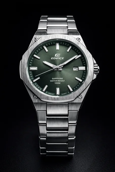 Casio Edifice – أناقة التركواز والفولاذ