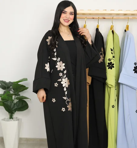 abaya fleurs
