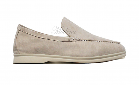 Mocassins Summer Walk en Daim Gris Claire