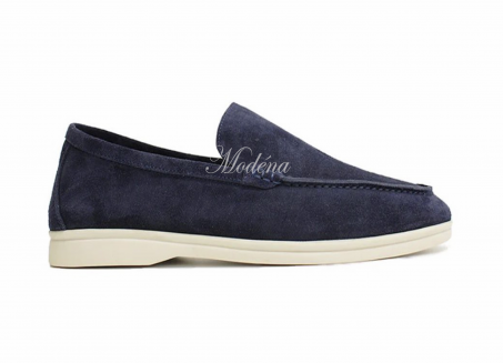 Mocassins Summer Walk en Daim Bleu nuit