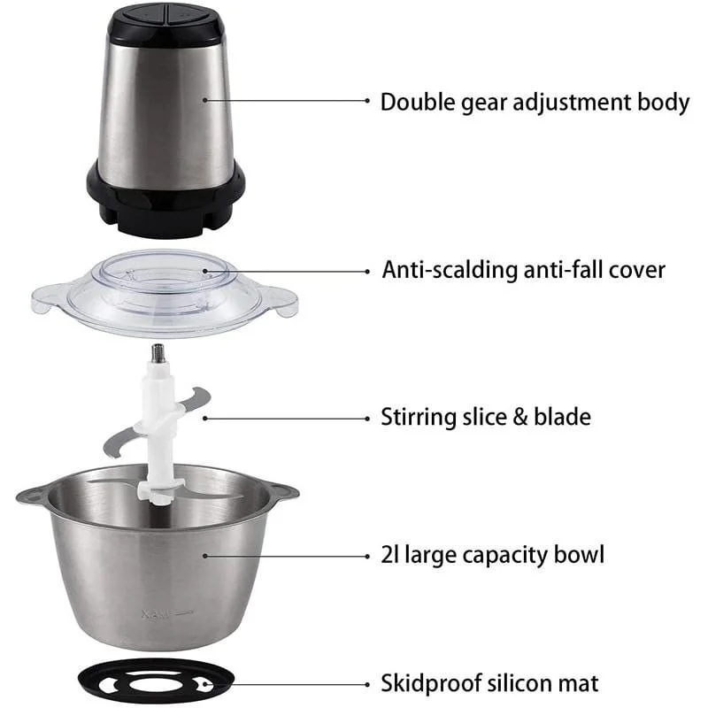 Hachoir cooking Germany 2in1-هاشوار 2كيسان واحد زاج والثاني إنوكس