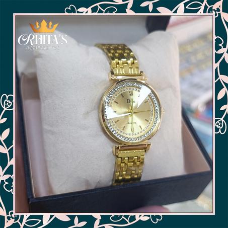 ✨💛 ساعة "Dilu" الذهبية – لكل لحظة قيمة تليق بكِ 💛✨