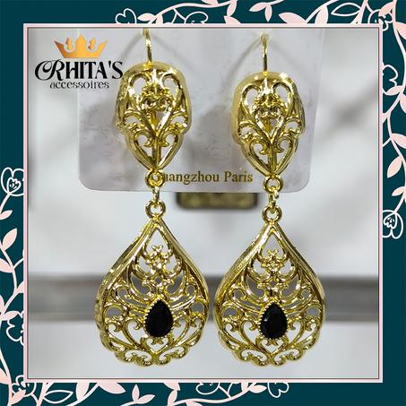 💎 أقراط "رونق الليل" – الجمال في أقصى درجات الغموض