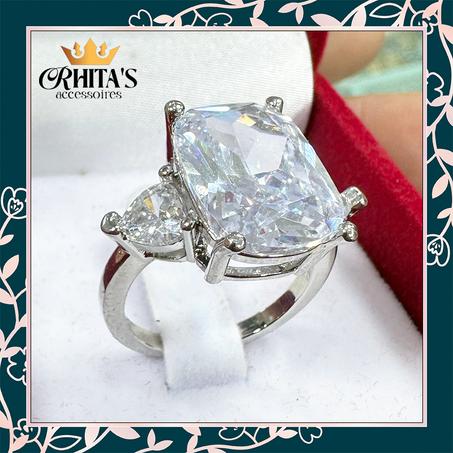 💍 خاتم فاخر بحجر ألماسي كبير