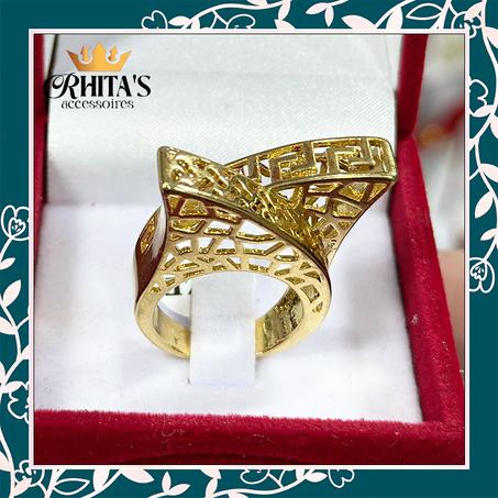 💍 خاتم نسائي بتصميم متشابك فاخر