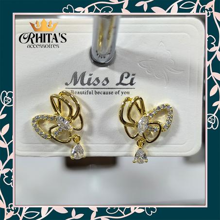 🦋 أقراط فراشة ملكية  – لمسة نعومة وأناقة 🦋