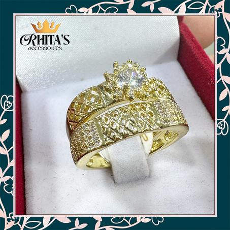  طقم خاتمين فاخر مزدوج