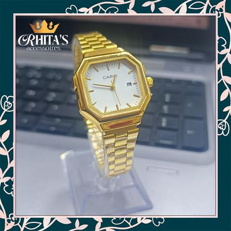 ⌚✨ ساعة CASIO الذهبية النسائية – لمسة كلاسيكية تعانق الأناقة ✨⌚