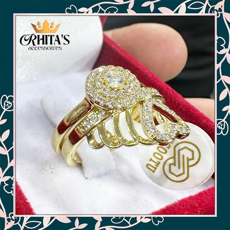  طقم خاتمين فاخر مزدوج