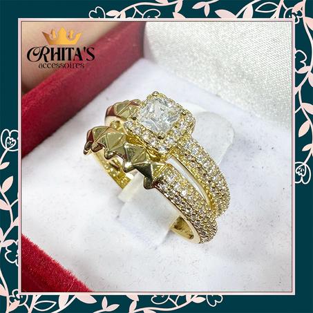  طقم خاتمين فاخر مزدوج