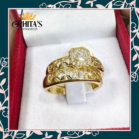  طقم خاتمين فاخر مزدوج