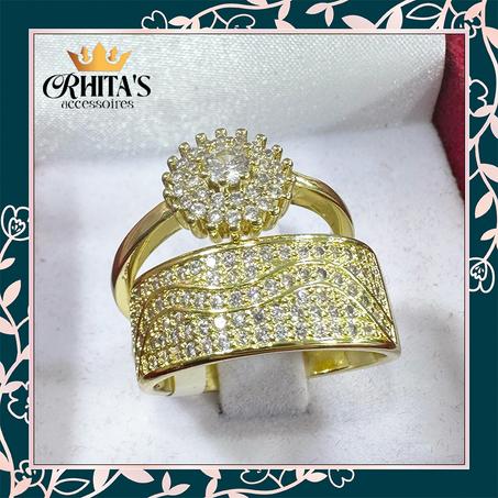  طقم خاتمين فاخر مزدوج