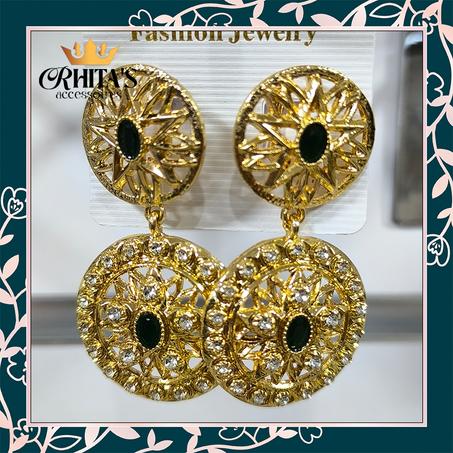 🌟 أقراط "دوائر الزمرد" – بديل الذهب الفاخر 🌟💚