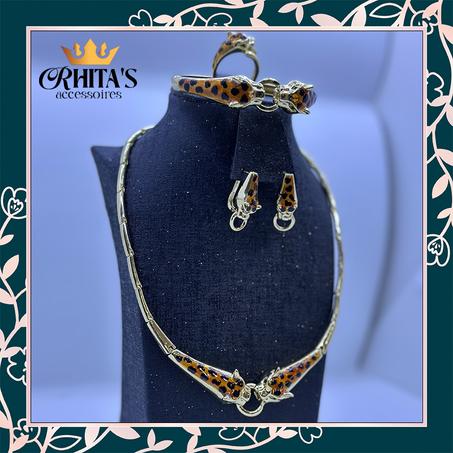 طقم إكسسوارات "روح الفهد" – أناقة جريئة بطابع ملكي