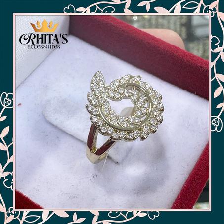 💍 خاتم القلب اللامع مع لؤلؤة أنيقة
