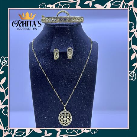 طقم إكسسوارات زخرفي فاخر – تصميم شرقي كلاسيكي