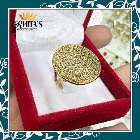 💍 خاتم نسائي دائري فاخر بتصميم شبكي