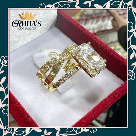  طقم خاتمين فاخر مزدوج