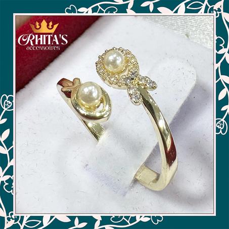 💍 خاتم نسائي بتصميم لؤلؤي راقٍ