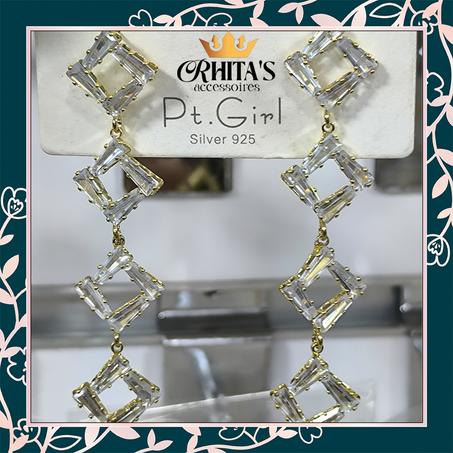 💎 أقراط متدلية فاخرة  تصميم هندسي ساحر 💎