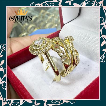  طقم خاتمين فاخر مزدوج