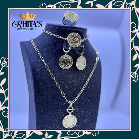 طقم إكسسوارات "العملة الملكية" – طابع أثري فاخر