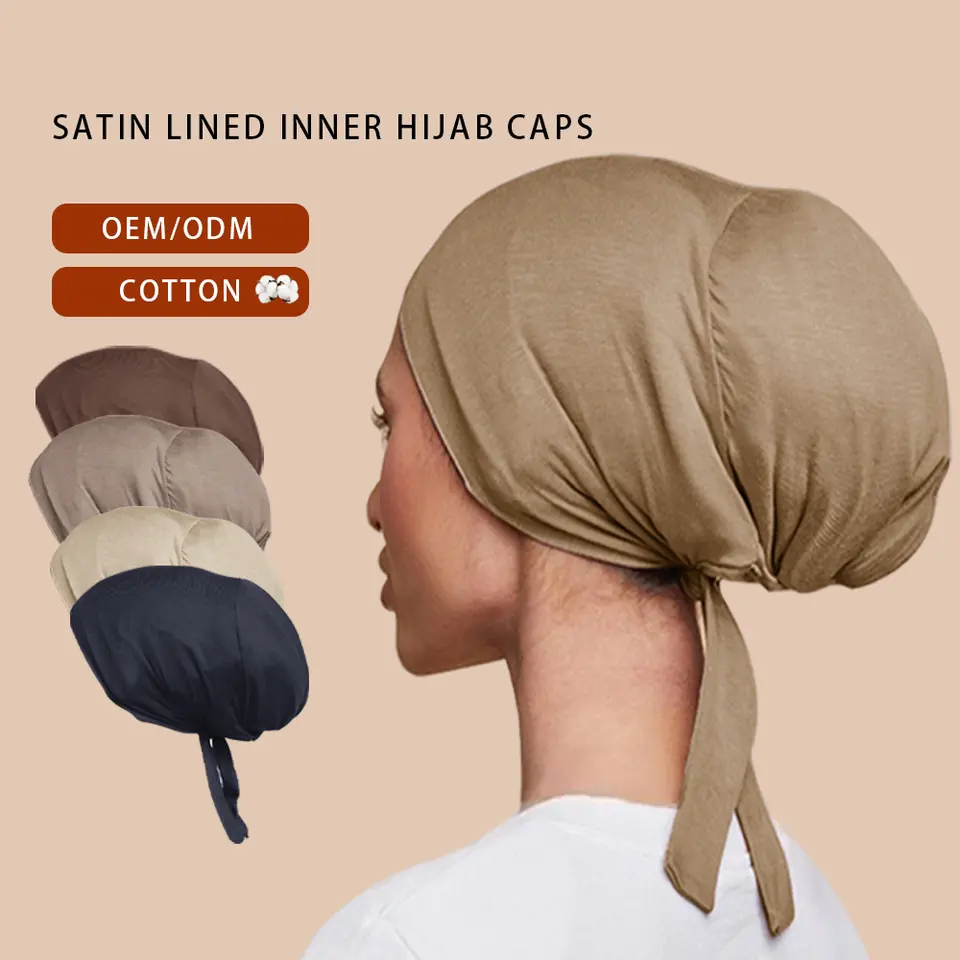 Satin inner hijab caps