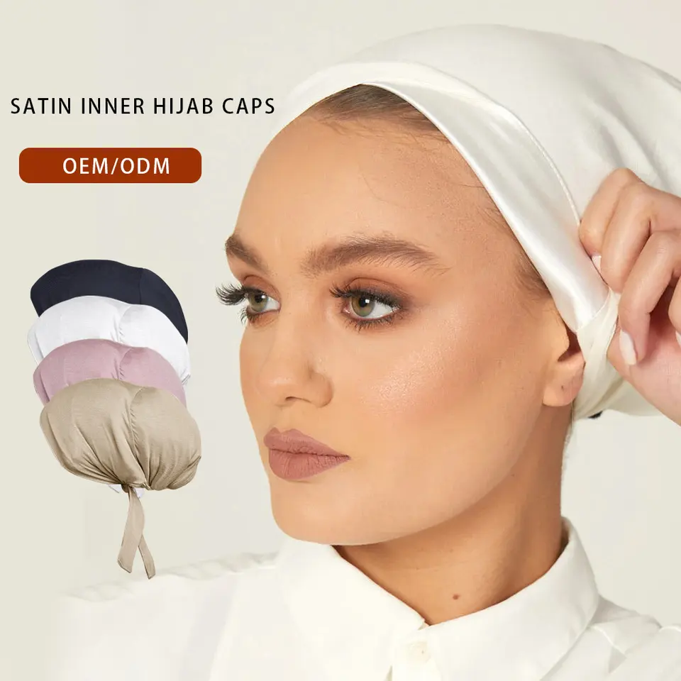 Satin inner hijab caps