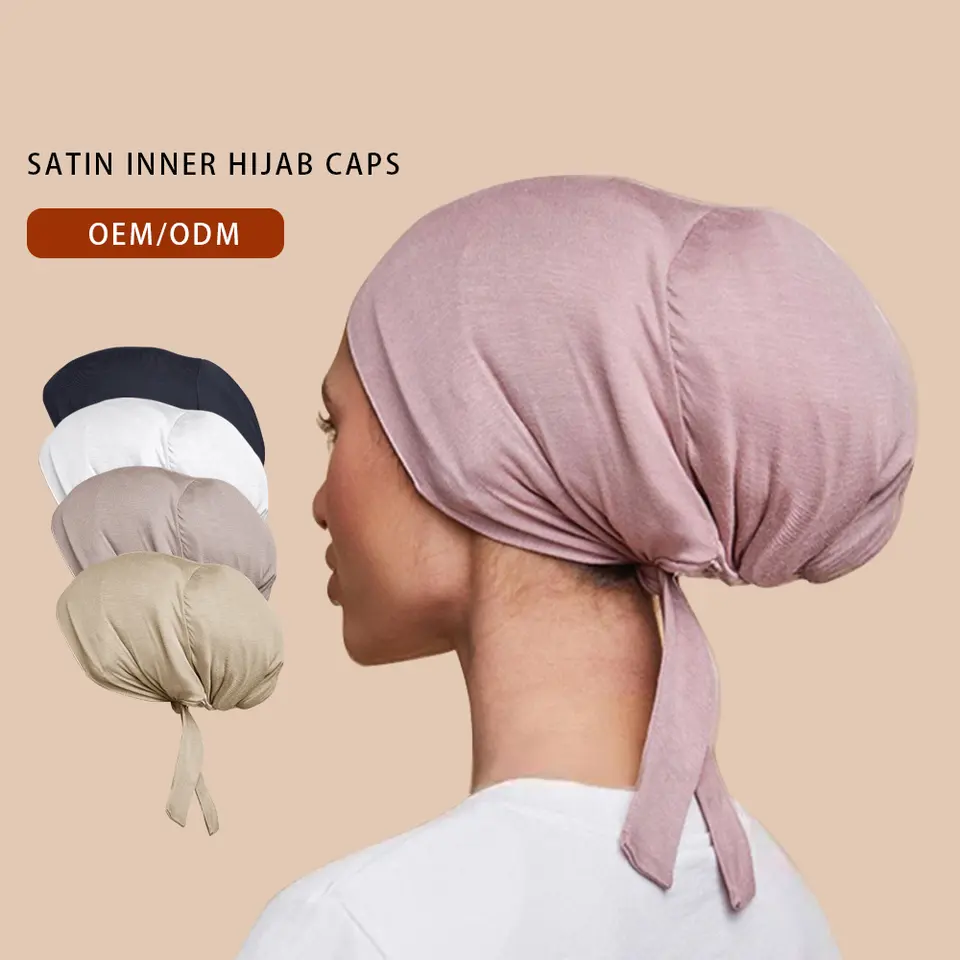 Satin inner hijab caps