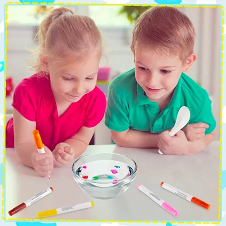 أقلام التلوين السحرية لرسم الاشكال فوق الماء