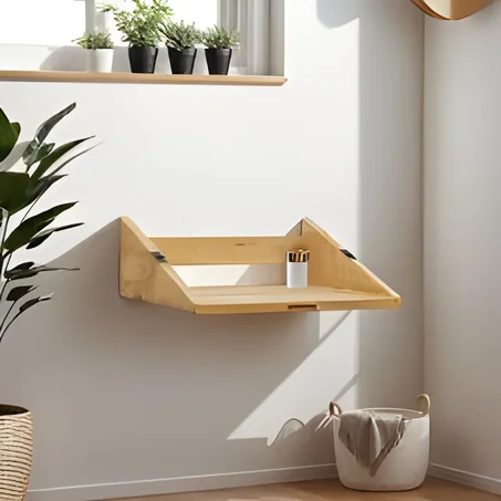 مكتب حائطي عصري – تصميم عملي للمساحات الصغيرة