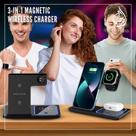 الشاحن اللاسلكي المغناطيسي 3 في 1