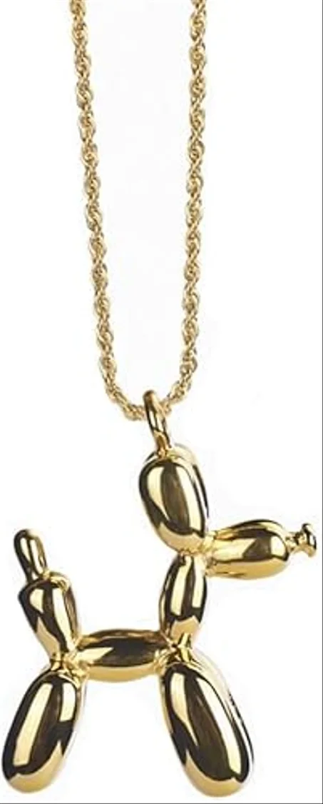Stainless Steel Animal Balloon Dog Pendant Necklace