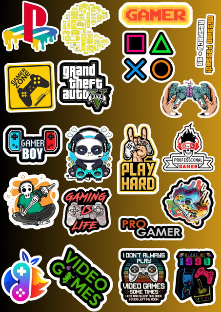 Stickers pour Gamers : Personnalisez Votre Monde Virtuel avec notre Collection de Stickers Gaming, mettant en Vedette des Designs Épiques et des Citations Emblématiques pour les Passionnés du