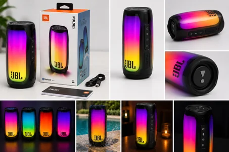 JBL Pulse 5 – Enceinte Bluetooth Portable avec Éclairage LED