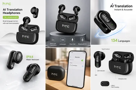 🎧 Écouteurs Bluetooth HTC NE 51 AI Translation