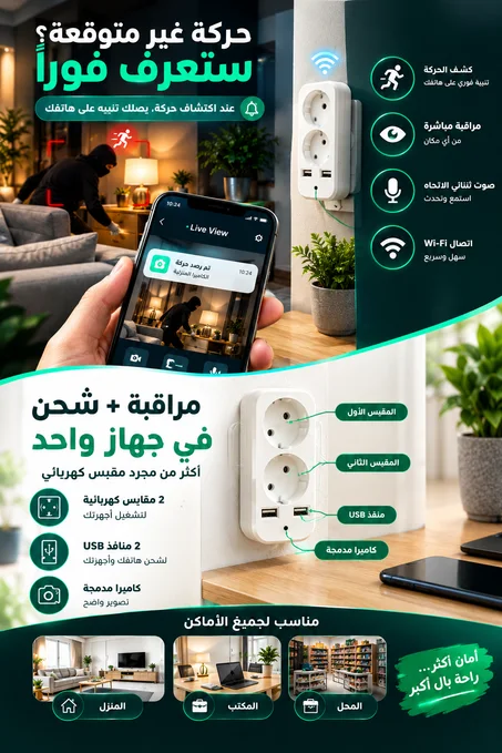 كاميرا بجودة عالية في مقبس