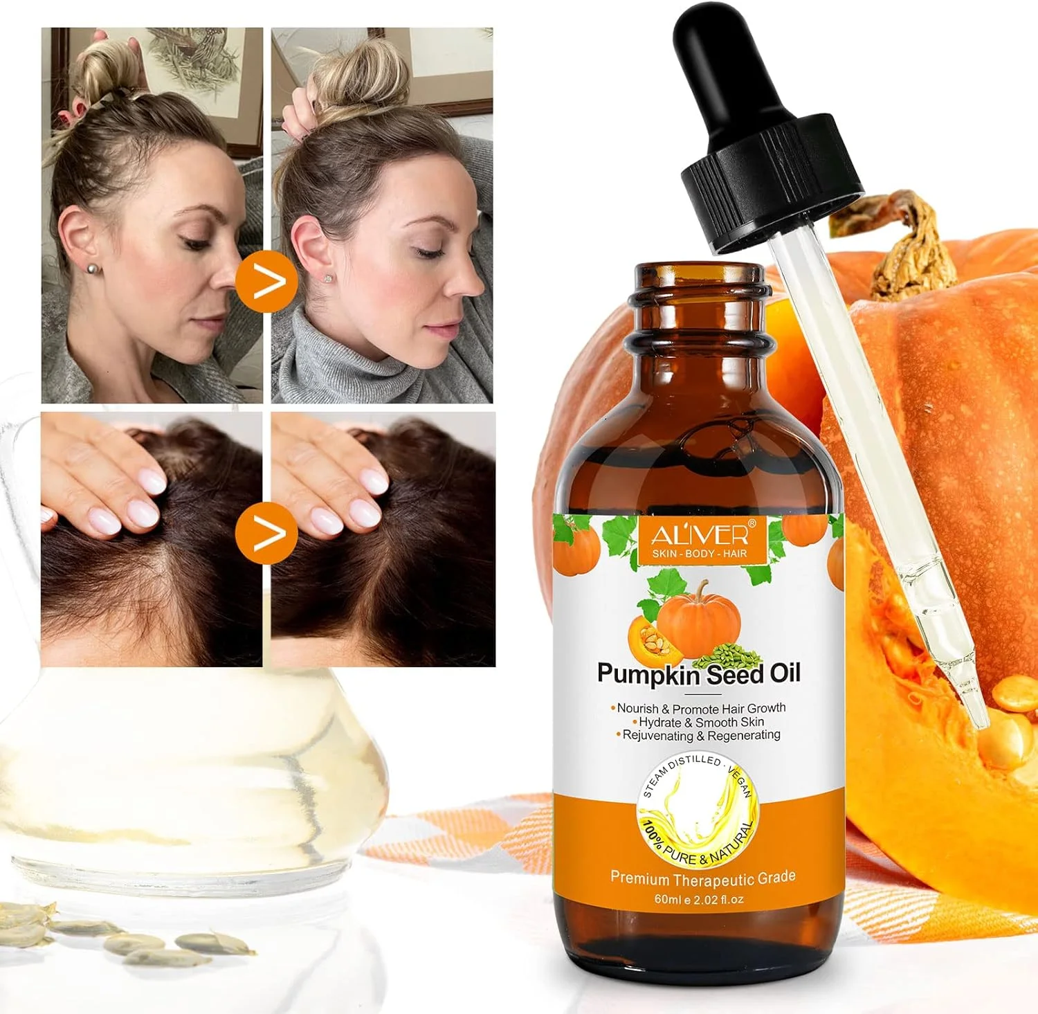 • زيت بذور اليقطين للشعر