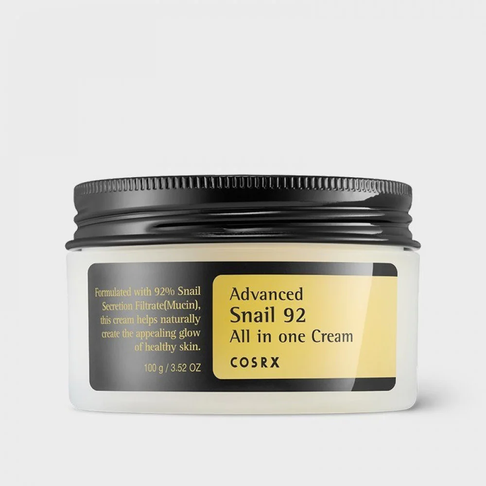 • COSRX ADVANCED SNAIL 92 ALL IN ONE CREAM - 100Gكوسركس كريم خلاصة الحلزون المطور 92 الكل في واحد