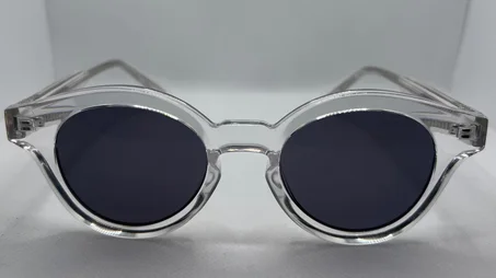 Crystal Noir – Moscot Transparent Round Sunglasses