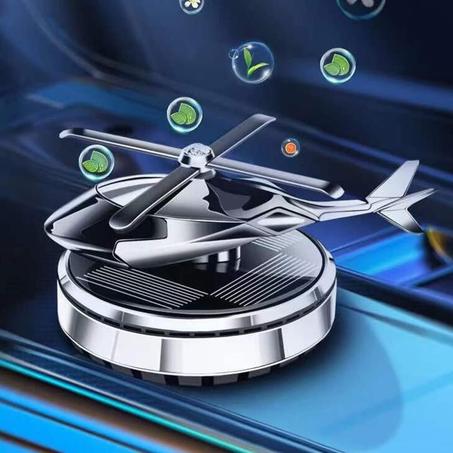 معطر جو للسيارة دوار يعمل بالطاقة الشمسية على شكل هليكوبتر
